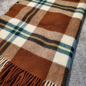 Troy Robe 100%virgin wool stadium blanket 64x48